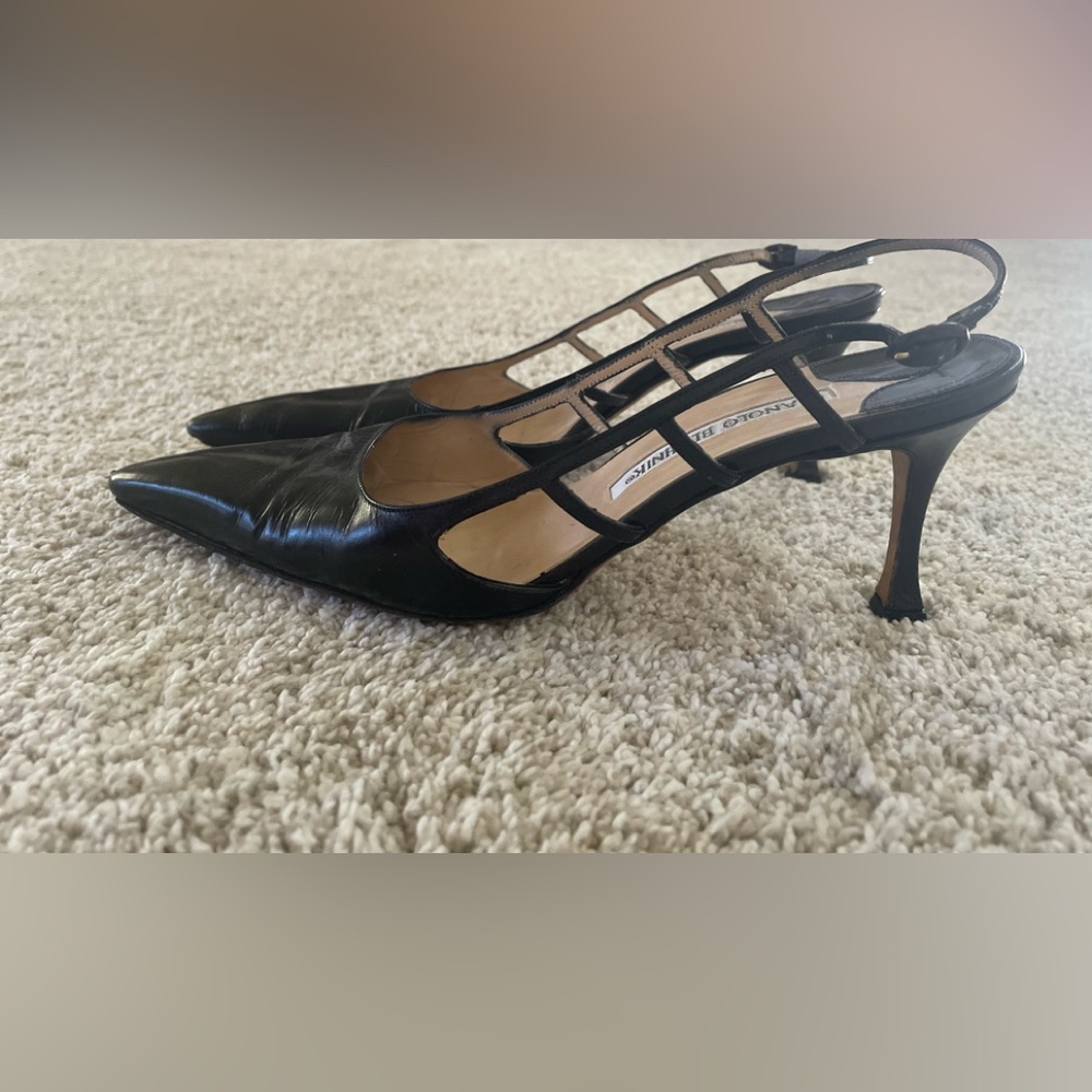 Black Manolo heels